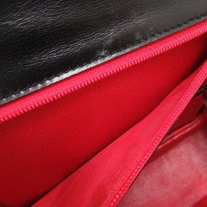 グッチ レディロック レザー ブラック ゴールド金具 000 46 0210 2WAY ハンドバッグ 黒 0066 【中古】 GUCCI