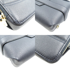 新品同様 ヴァレクストラ トリックトラック カーフ ゴールド金具 ブラック 黒 ハンドバッグ 0067【中古】Valextra