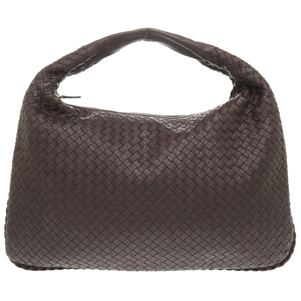 美品 ボッテガ ヴェネタ イントレチャート 115654 レザー ブラウン ショルダーバッグ 茶 0070【中古】BOTTEGA VENETA