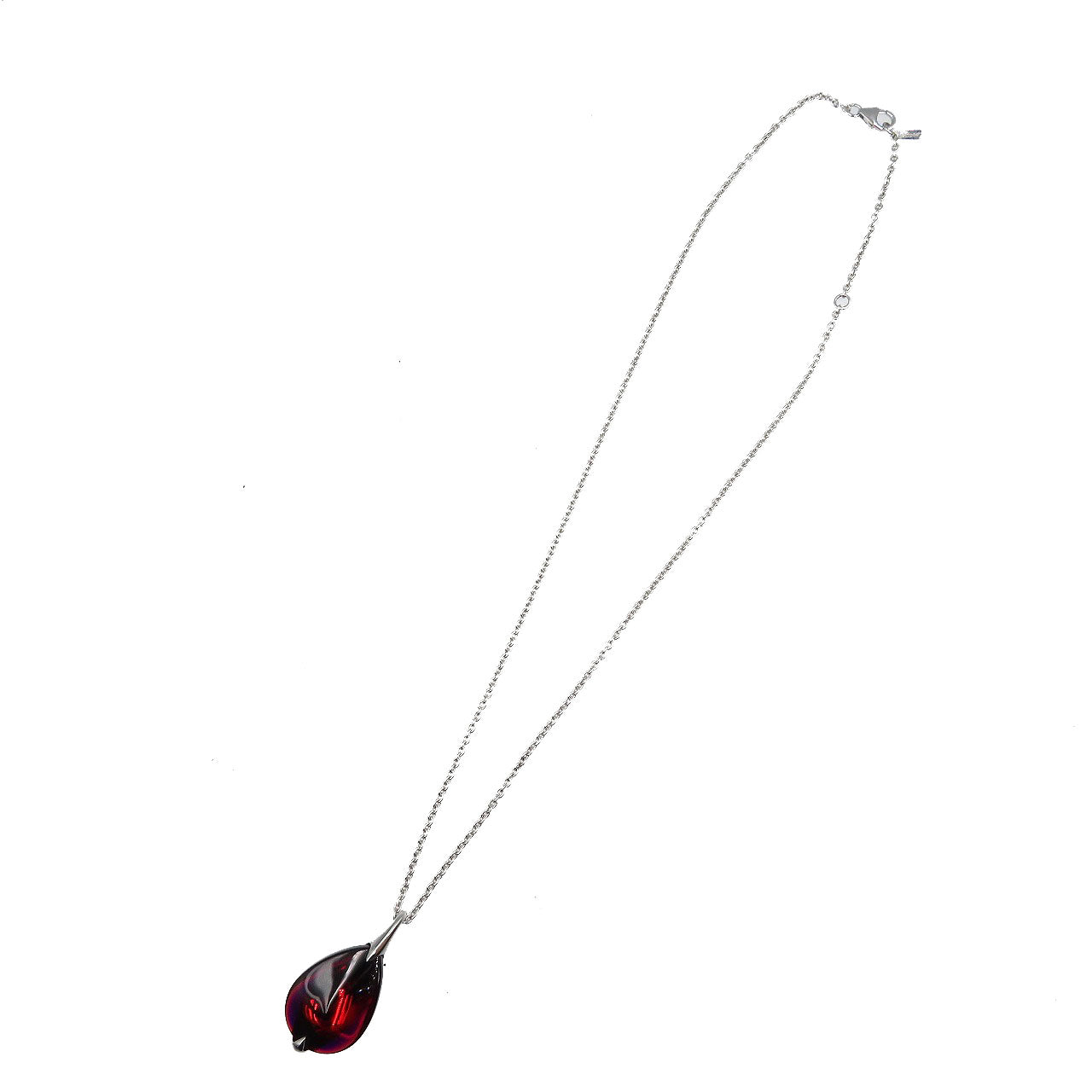 美品 バカラ クリスタル シルバー925 イリゼルビー レッド ネックレス 0080【中古】Baccarat