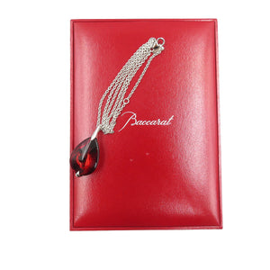 美品 バカラ クリスタル シルバー925 イリゼルビー レッド ネックレス 0080【中古】Baccarat