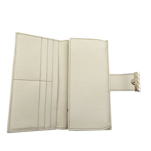 新品同様 グッチ コンチネンタルウォレット 212096 GGキャンバス ゴールド金具 ベージュ 長財布 0081【中古】GUCCI