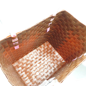 未使用 マルニ アニマルバスケット クリームドッグ 犬柄 SHMH0063JDRF081 ポリプロピレン レザー ブラウン ホワイト ピンク ピクニックバッグ ハンドバッグ 0082【中古】MARNI