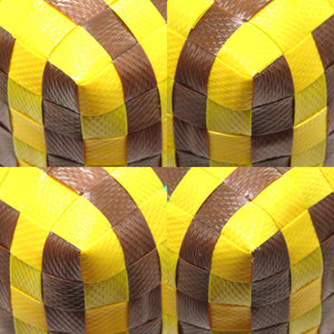 新品同様 マルニ マイクロバスケットバッグ ポリプロピレン イエロー ブラウン ハンドバッグ バッグ 黄 茶 0088 【中古】 MARNI