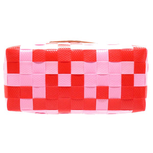 未使用 マルニ ダイヤモンド バスケットバッグ ポリプロピレン レッド ピンク ハンドバッグ バッグ 赤 0089 【中古】 MARNI