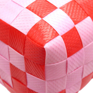 未使用 マルニ ダイヤモンド バスケットバッグ ポリプロピレン レッド ピンク ハンドバッグ バッグ 赤 0089 【中古】 MARNI