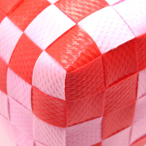 未使用 マルニ ダイヤモンド バスケットバッグ ポリプロピレン レッド ピンク ハンドバッグ バッグ 赤 0089 【中古】 MARNI