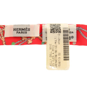 未使用 エルメス ツイリードール LES CLES A POIS　レ クレア ポア シルク グレナデン スカーフ 0094 【中古】 HERMES