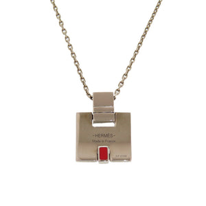 美品 エルメス アイリーン H メタル フランボワーズ シルバー ネックレス アクセサリー0100 【中古】 HERMES