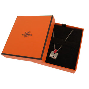 美品 エルメス アイリーン H メタル フランボワーズ シルバー ネックレス アクセサリー0100 【中古】 HERMES