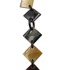 美品 エルメス バッファローホーン シルバー925 ブラウン ネックレス 0107【中古】HERMES