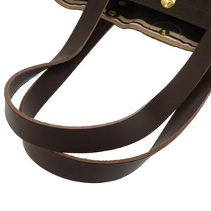 未使用 イルビゾンテ サイントート キャンバス レザー カーキ トートバッグ 0116 【中古】 IL BISONTE メンズ