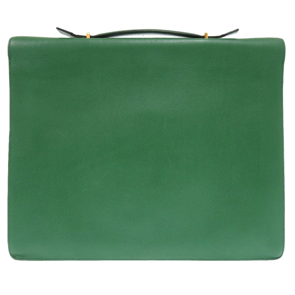 美品 エルメス ケリークロス クシュベル ヴェール ゴールド金具 〇X刻印 ブリーフケース バッグ 緑 0118 【中古】 HERMES メンズ