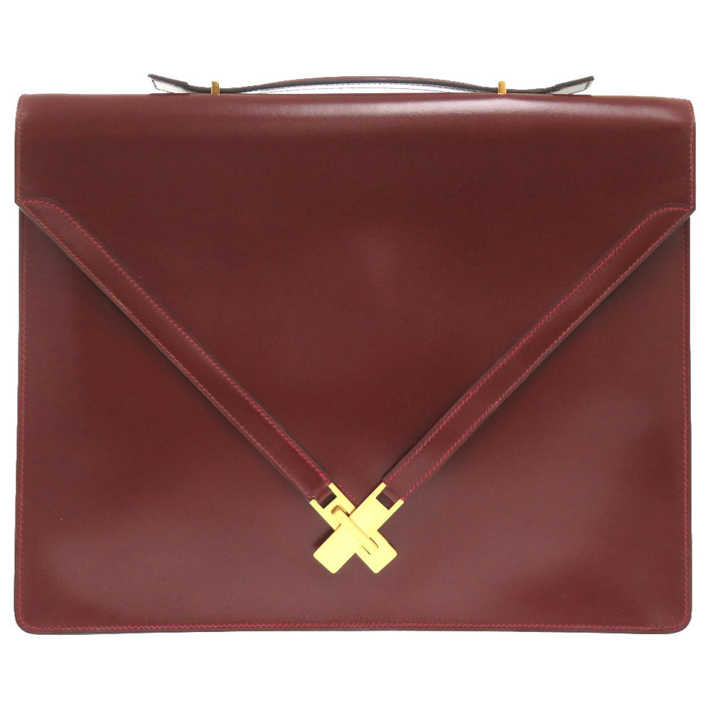美品 エルメス ケリークロス ボックスカーフ ルージュアッシュ ゴールド金具 〇M刻印 0119 【中古】 HERMES メンズ