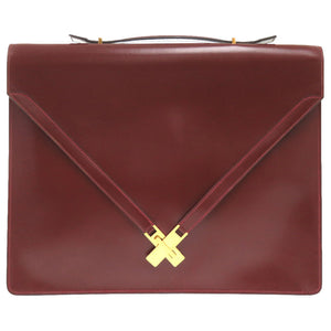 美品 エルメス ケリークロス ボックスカーフ ルージュアッシュ ゴールド金具 〇M刻印 0119 【中古】 HERMES メンズ