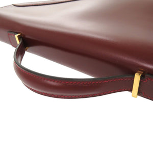 美品 エルメス ケリークロス ボックスカーフ ルージュアッシュ ゴールド金具 〇M刻印 0119 【中古】 HERMES メンズ