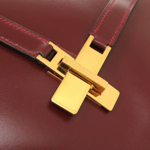 美品 エルメス ケリークロス ボックスカーフ ルージュアッシュ ゴールド金具 〇M刻印 0119 【中古】 HERMES メンズ