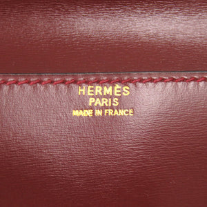 美品 エルメス ケリークロス ボックスカーフ ルージュアッシュ ゴールド金具 〇M刻印 0119 【中古】 HERMES メンズ