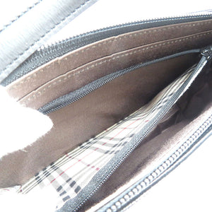 未使用 バーバリー YM4017BH09 レザー シルバー金具 ブラック 黒 ワンショルダーバッグ ハンドバッグ 0120【中古】BURBERRY