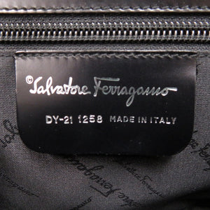 美品 サルヴァトーレ フェラガモ ガンチーニ レザー ブラック DY-21 1258 ハンドバッグ 0121 【中古】 Salvatore Ferragamo