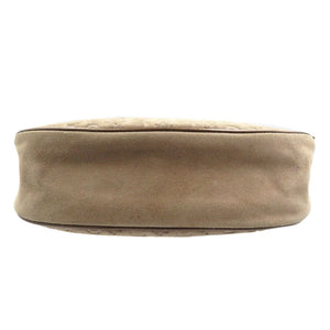 美品 セリーヌ ヴィンテージ ハーフムーン Cマカダム柄 スウェード ゴールド金具 モカ ブラウン ハンドバッグ 0132【中古】CELINE