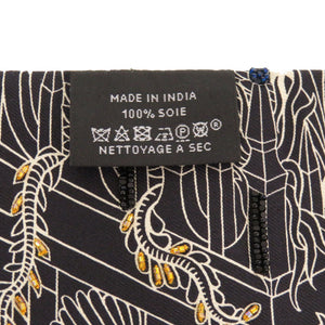 新品同様 エルメス ツイリー アニマポリス ビジュー ホワイト ブラック ビーズ 0138 【中古】 HERMES