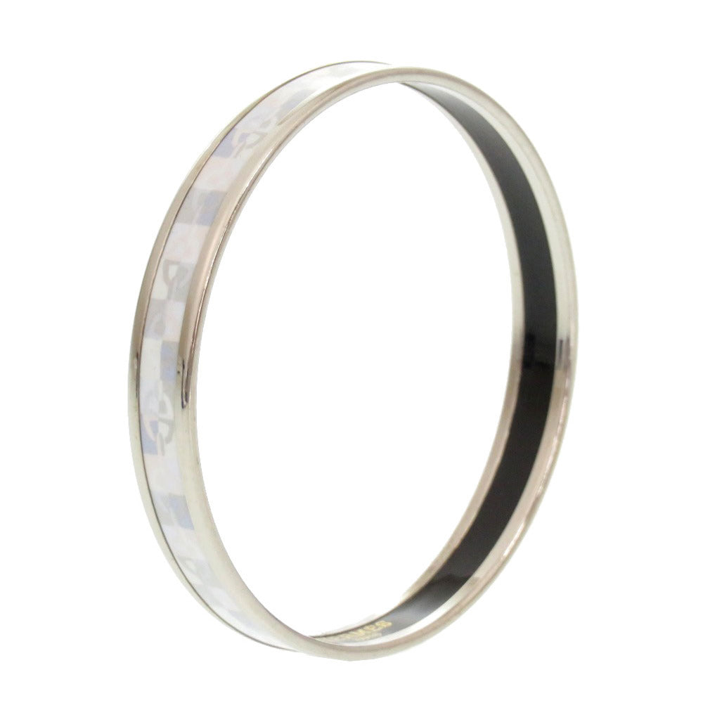 美品 エルメス エマイユMM バングル 七宝焼き ブルー シルバー金具 アクセサリー 0139 【中古】 HERMES