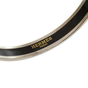 美品 エルメス エマイユMM バングル 七宝焼き ブルー シルバー金具 アクセサリー 0139 【中古】 HERMES