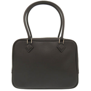 美品 エルメス ミニプリュム プリュム20 ヴォーエプソン ブラック シルバー金具 □M刻印 ハンドバッグ 黒 0001 【中古】 HERMES