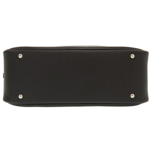 美品 エルメス ミニプリュム プリュム20 ヴォーエプソン ブラック シルバー金具 □M刻印 ハンドバッグ 黒 0001 【中古】 HERMES