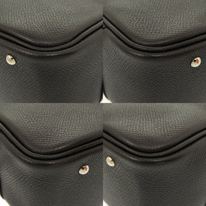 美品 エルメス ミニプリュム プリュム20 ヴォーエプソン ブラック シルバー金具 □M刻印 ハンドバッグ 黒 0001 【中古】 HERMES