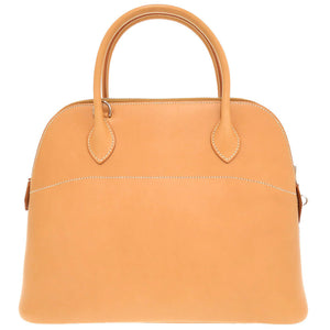 美品 エルメス ボリード31 ヴォーシャモニー ナチュラル シルバー金具 □K刻印 ハンドバッグ 茶 0005 【中古】 HERMES