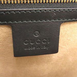 新品同様 グッチ シェリーライン シルヴィ 431665 レザー ブラック 2WAY ハンドバッグ ショルダーバッグ 黒 0024【中古】GUCCI