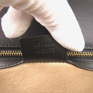 新品同様 グッチ シェリーライン シルヴィ 431665 レザー ブラック 2WAY ハンドバッグ ショルダーバッグ 黒 0024【中古】GUCCI