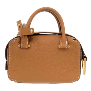 未使用 デルボー クールボックス ナノ トリヨンソフトグレインレザー べジタルアイボリー ゴールド金具 ショルダーバッグ 茶 0053 【中古】 DELVAUX デルヴォー