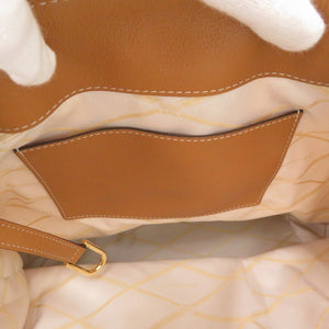 美品 デルボー エブリーDトートバッグ レザー コットンキャンバス ブラウン ベージュ 茶色 トートバッグ 0156【中古】DELVAUX