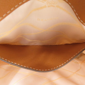 美品 デルボー エブリーDトートバッグ レザー コットンキャンバス ブラウン ベージュ 茶色 トートバッグ 0156【中古】DELVAUX