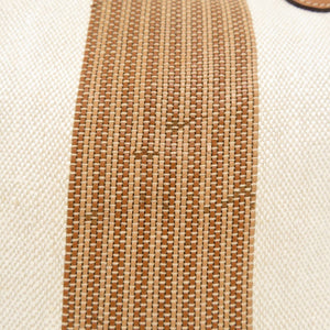 美品 デルボー エブリーDトートバッグ レザー コットンキャンバス ブラウン ベージュ 茶色 トートバッグ 0156【中古】DELVAUX