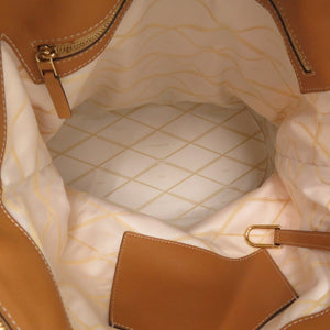 美品 デルボー エブリーDトートバッグ レザー コットンキャンバス ブラウン ベージュ 茶色 トートバッグ 0156【中古】DELVAUX