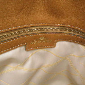 美品 デルボー エブリーDトートバッグ レザー コットンキャンバス ブラウン ベージュ 茶色 トートバッグ 0156【中古】DELVAUX