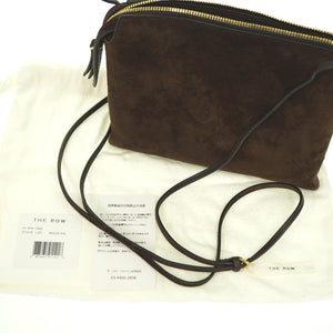 美品 ザ ロウ ニューツイン ミニ ショルダーバッグ スウェード ブラウン 茶 0157【中古】THE ROW