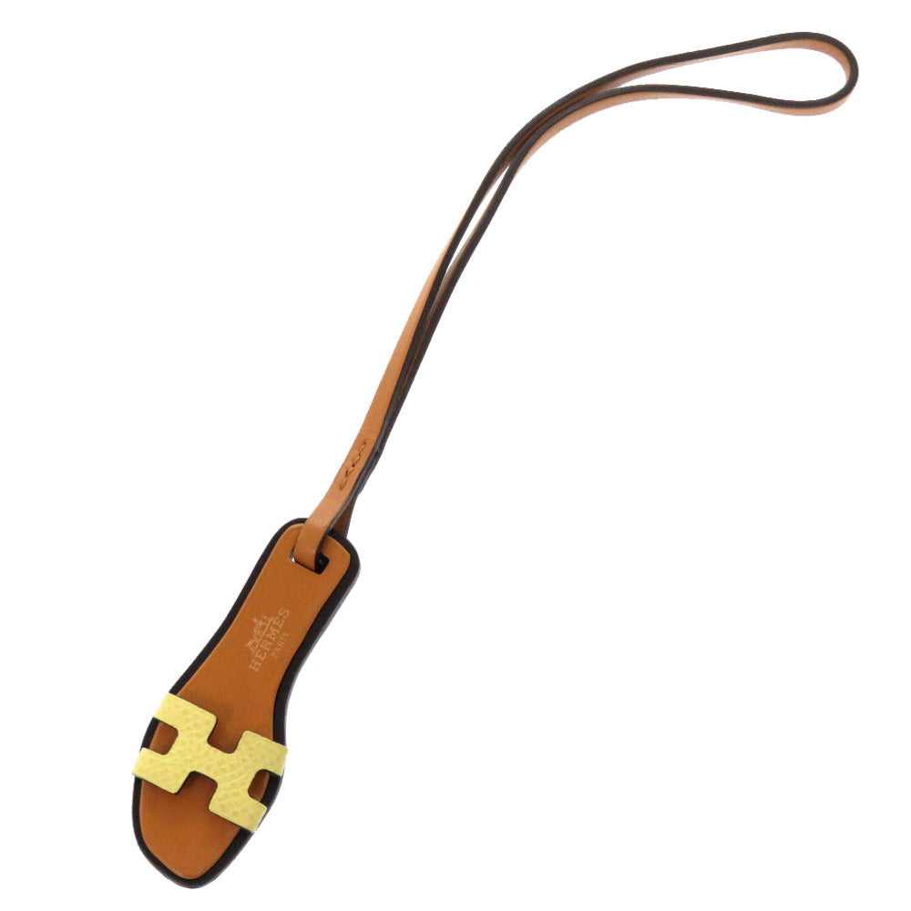 新品同様 エルメス オラン ナノ チャーム ヴォーエプソン ヴァッシュハンター ヴォーバトラー ナチュラルサブレ ジョーヌプッサン ブラック バッグチャーム 0164 【中古】 HERMES