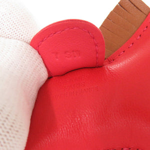 新品同様 エルメス ロデオPM ルージュクー ピヴォワンヌ シガール アニョーミロ Y刻印(2020年製) バッグチャーム 赤 0170 【中古】 HERMES