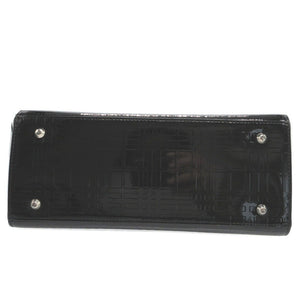 美品 バーバリー パテントレザー ブラック 黒 ハンドバッグ 0235【中古】BURBERRY