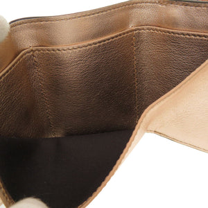 未使用 フェンディ ズッカ コンパクトウォレット 8M0395 レザー ピンクゴールド 三つ折り財布 0370 【中古】 FENDI