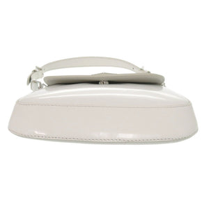 未使用 プラダ SPAZZOLATO 1BH188 トライアングルロゴ レザー ホワイト 2way ショルダーバッグ 白 0372【中古】PRADA