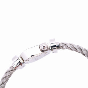 美品 フレッド フォース10 4Pダイヤ 腕時計 ステンレススチール/ダイヤモンド ホワイトシェル 0380【中古】FRED レディース