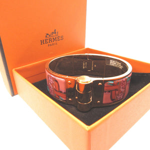 新品同様 エルメス シャルニエールGM Bride de GALA ローズゴールド ピンク ブレスレット バングル 0715【中古】HERMES