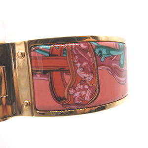 新品同様 エルメス シャルニエールGM Bride de GALA ローズゴールド ピンク ブレスレット バングル 0715【中古】HERMES