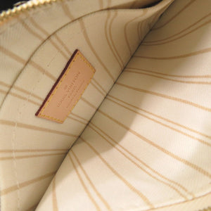 美品 ルイ ヴィトン ネヴァーフルポーチ PM用 ダミエアズールキャンバス ホワイト ポーチ バッグ 白 LV 0845【中古】LOUIS VUITTON